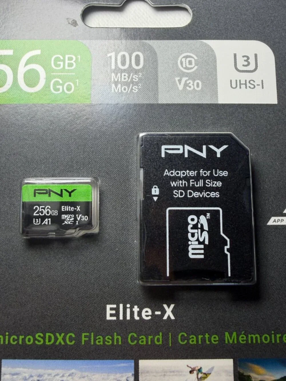 PNY 256GB Elite-X MicroSDXC Flash Card 4K Ultra HD 100MB/s P-SDU25U3100EX-GE NIP